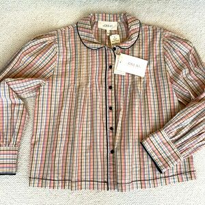 The Great. plaid top